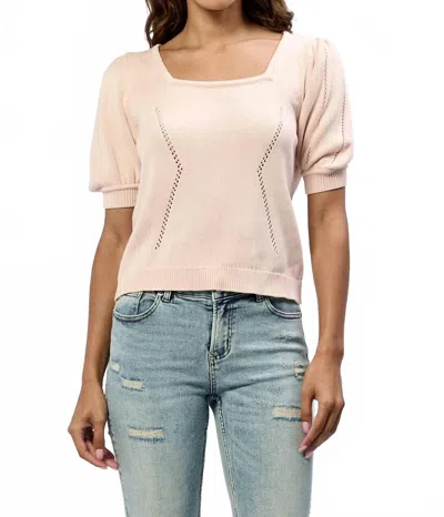 Dear John Denim Eline Puff Sleeves Top In Sepia Rose In Multi