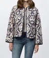 Dear John Denim Elke Long Sleeve Button Up Jacket In Multi Color In Gray