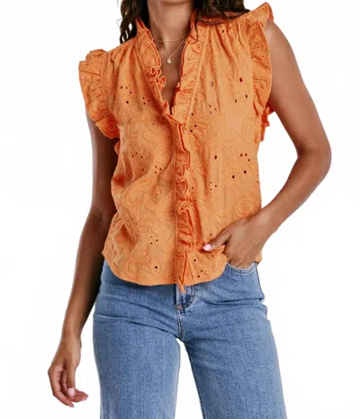 Dear John Denim Ellie Top In Apricot Crush In Multi