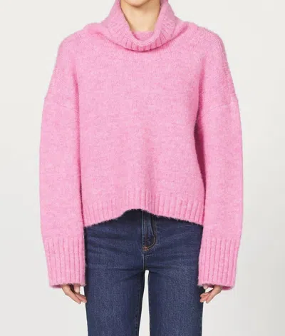 Dear John Denim Evangeline Turtle Neck Sweater In Pink Lemonade