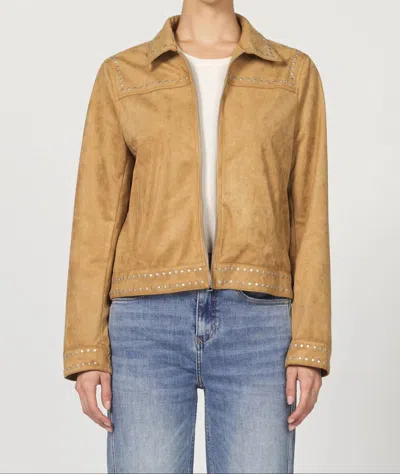 Dear John Denim Exene Zipper Front Collared Jacket In Butterscotch In Brown