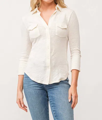 Dear John Denim Fedora Top In Antique White