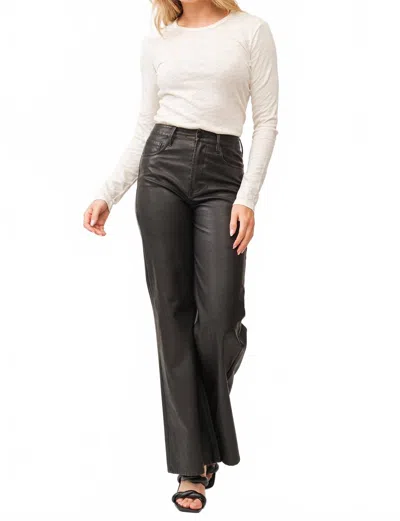 DEAR JOHN DENIM FIONA HIGH RISE WIDE LEG FAUX PANT IN SMOKED CHARCOAL