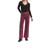 Dear John Denim Fiona High Rise Wide Leg Jean In Plum Berry In Multi