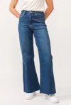 Dear John Denim High Rise Fiona Wide Leg Jeans In Violet Blue In Multi
