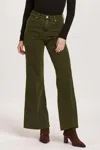 Dear John Denim Fiona High Rise Wide Leg Jeans In Pine In Silver