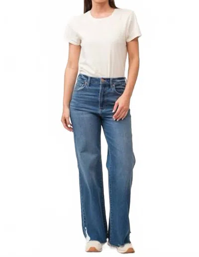 Dear John Denim Fiona High Rise Wide Leg Jeans In Portvell Wash In Multi
