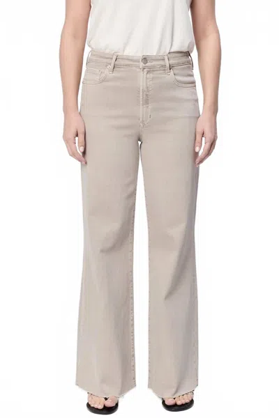 Dear John Denim Fiona High-rise Wide Leg Jeans In Stone In Neutral
