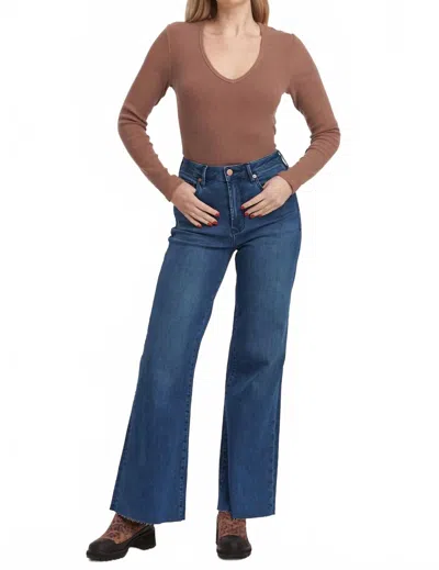 Dear John Denim Fiona High Rise Wide Leg Jeans In Violet Blue