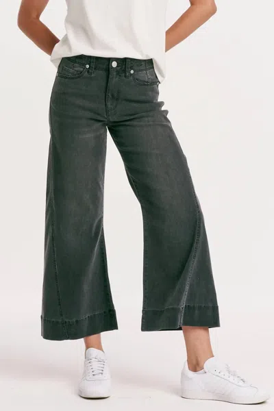 Dear John Denim Fiona High Ride Wide Leg Jean In Black