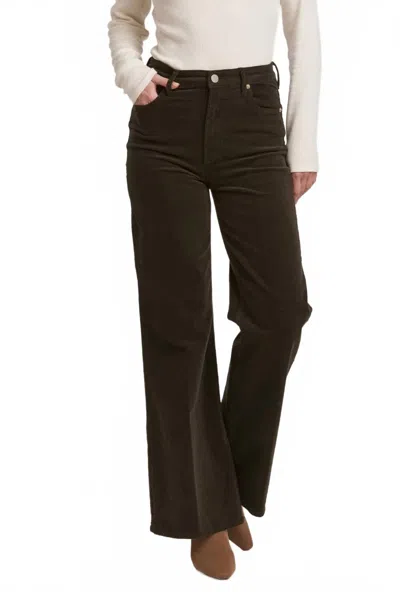 Dear John Denim Fiona High-rise Wide-leg Jeans In Forest Pine In Black