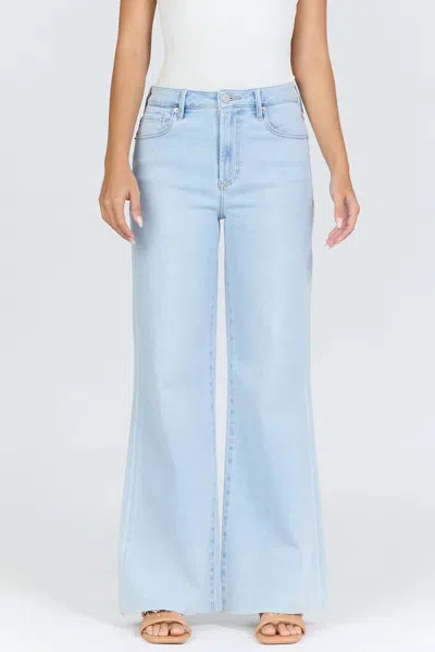 Dear John Denim Fiona Hi-rise Wide Leg Jeans In Rain Drop In Blue