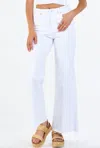 Dear John Denim Jeanne High Rise Cropped Flare Jean In White In White