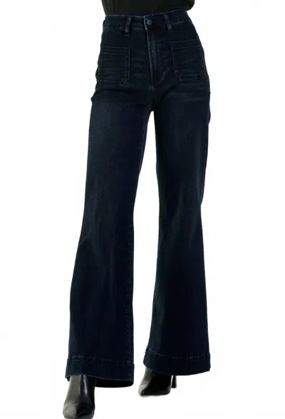 Dear John Denim Fiona Super High Rise Wide Leg Jeans In Confession In Multi