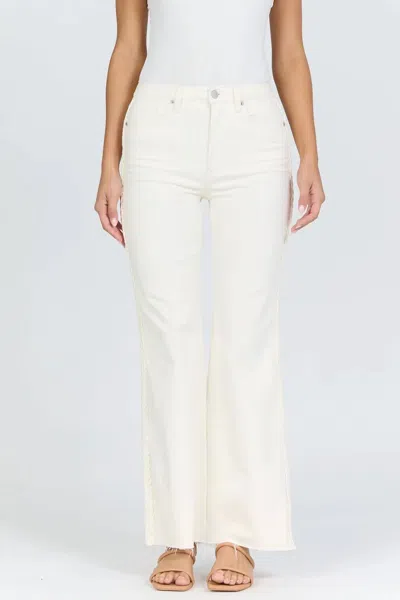 Dear John Denim Fiona Wide Leg Denim Jeans In Cream In White