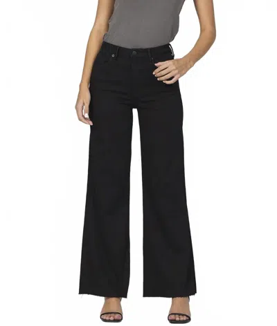 Dear John Denim Fiona High-rise Wide Leg Jean In Black Arrow In Multi