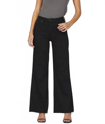 Dear John Denim Fiona Wide Leg Jeans In Black Arrow