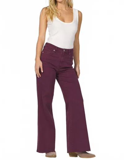 Dear John Denim Fiona Wide Leg Jeans In Fig In Purple