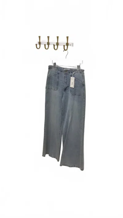 Dear John Denim Fiona Wide Leg Jeans In Light Wash