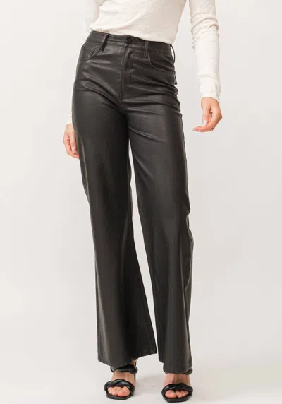 DEAR JOHN DENIM FIONA WIDE LEG JEANS IN SMOKED CHARCOAL