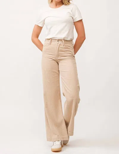 Dear John Denim Fiona Wide Leg Pant In Foam Cream In Neutral