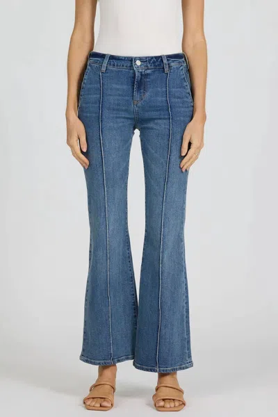 Dear John Denim Florence High Rise Flare Jeans In Prenma In Blue