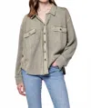 Dear John Denim Foster Button Down In Beige In Green