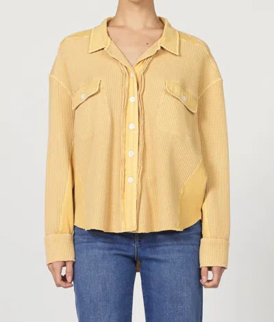 Dear John Denim Foster Button Front Jacket In Oak Buff In Yellow