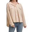 Dear John Denim Foster Buttoned Thermal Shirt In Cream In White