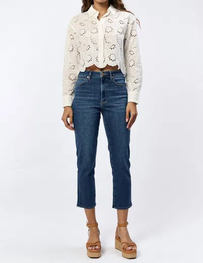 Dear John Denim Frankie Straight Leg High Rise Jeans Iguaza In Blue