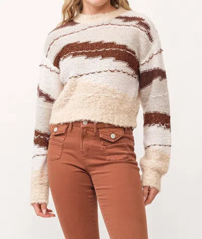 DEAR JOHN DENIM GABRIELA NOVELTY SWEATER IN TOASTED GINGERBREAD