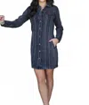 Dear John Denim Gabrielle Denim Dress In Black In Blue