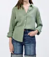 Dear John Denim Gaia Poplin Shirt In Iceberg Green