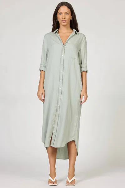 Dear John Denim Galina Shirt Dress In Iceberg Green In Multi