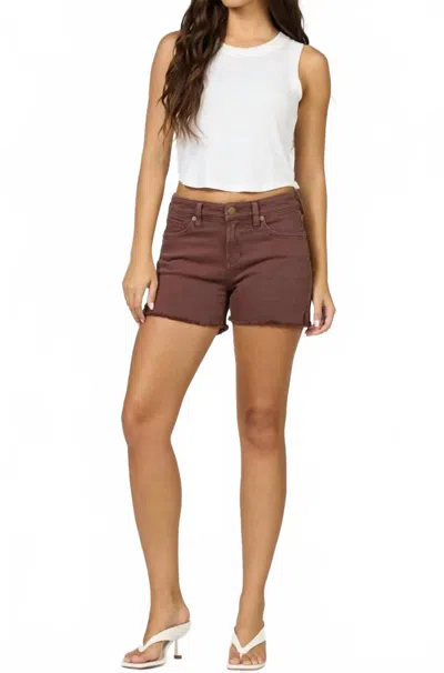 Dear John Denim Gigi Denim Shorts In Chocolate In Brown