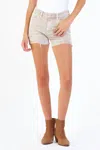 Dear John Denim Gigi High Rise Denim Shorts In Sesame In Silver