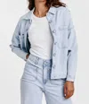 Dear John Denim Gianna Denim Shirt Jacket In Light Wash In Multi