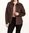 Dear John Denim Gina Suede Shirt Jacket In Brown In Brown
