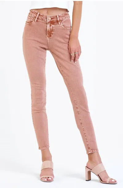 Dear John Denim Gisele High Rise Ankle Skinny Jeans In Sunburn In Pink