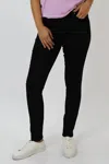 DEAR JOHN DENIM GISELE HIGH RISE SKINNY JEANS IN BLACK ARROW