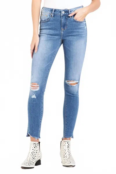 Dear John Denim Gisele Huntington High-rise Skinny Jeans In Medium Wash In Blue