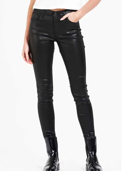 Dear John Denim Gisele Skinny Leather Pants In Black