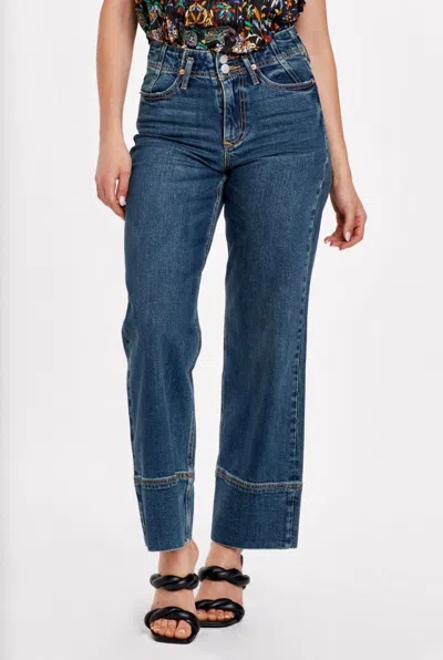 Dear John Denim Holly High-rise Straight Leg Jeans In Gysun In Blue