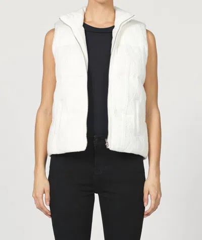 Dear John Denim Hadley Zip Vest In Cream In White