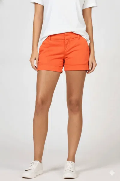 Dear John Denim Hampton Classic Style Shorts In Grenadine In Orange