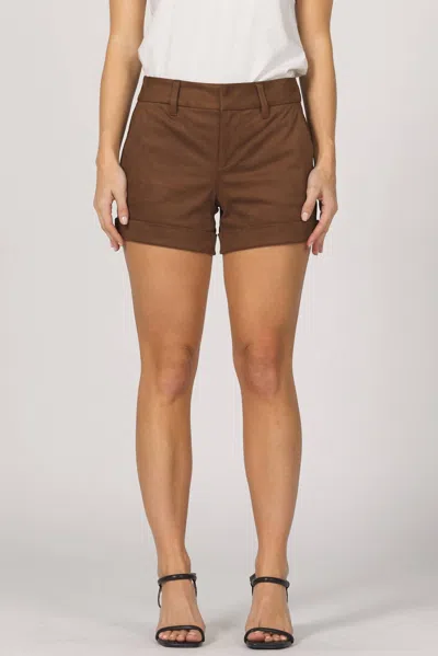 Dear John Denim Hampton Mid-low Rise Short In Brownie In Multi
