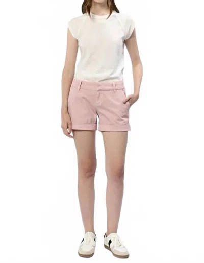 Dear John Denim Hampton Mid Low Rise Shorts In Sepia Rose In Pink