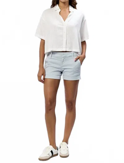 Dear John Denim Hampton Rolled Hem Short In Skyway In Blue