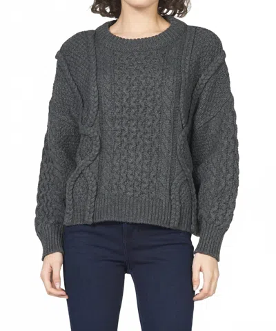 Dear John Denim Hemingway Sweater In Charcoal In Gray