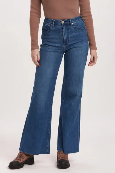 Dear John Denim High Rise Fiona Wide Leg Jeans In Violet Blue In Multi